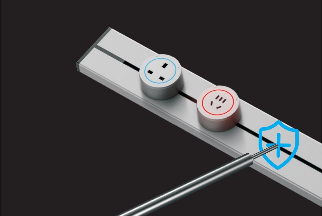 Track socket is waterproof, dustproof and electric-proof.